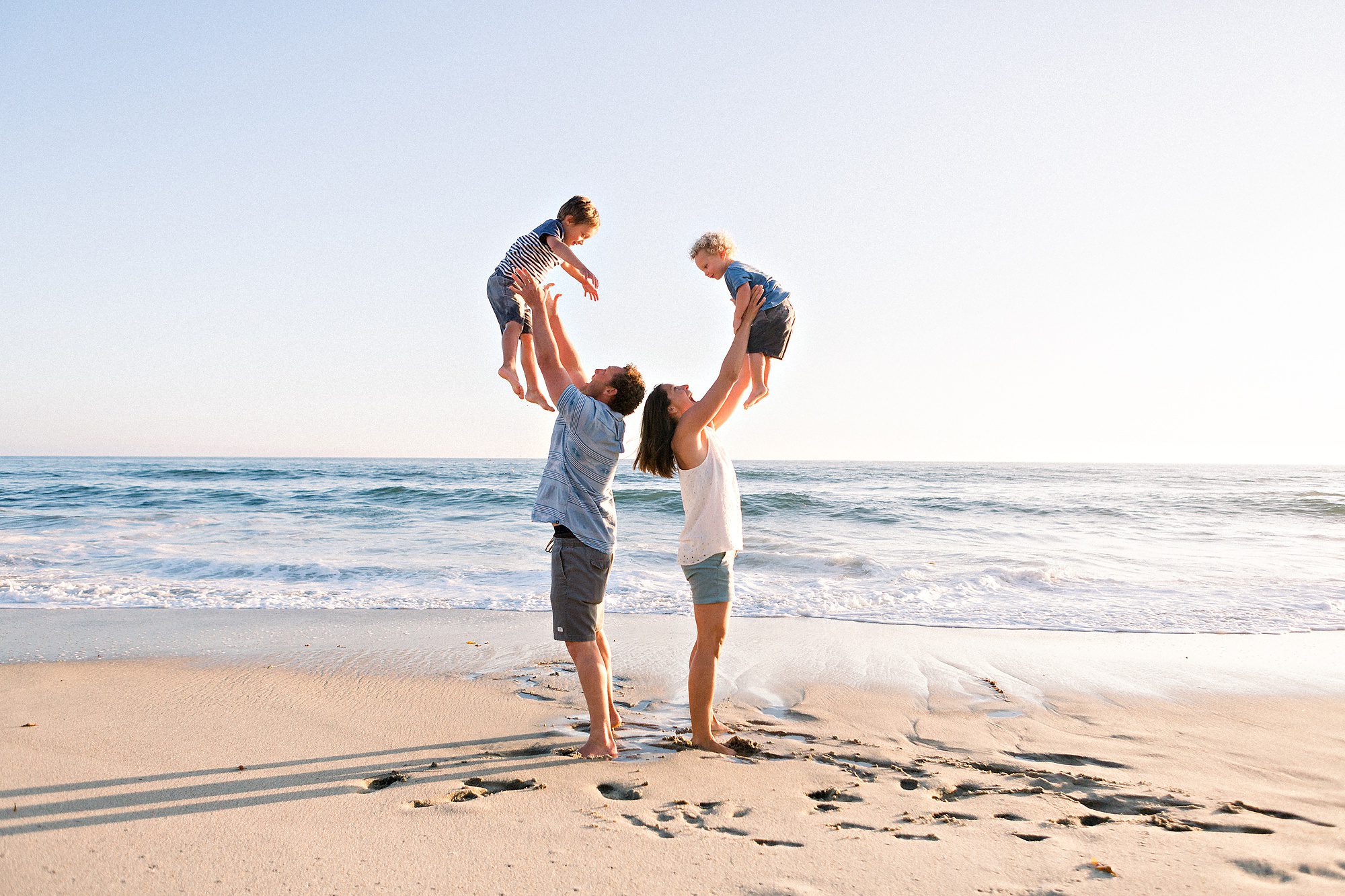 Beach family portrait photography in Carlsbad, California