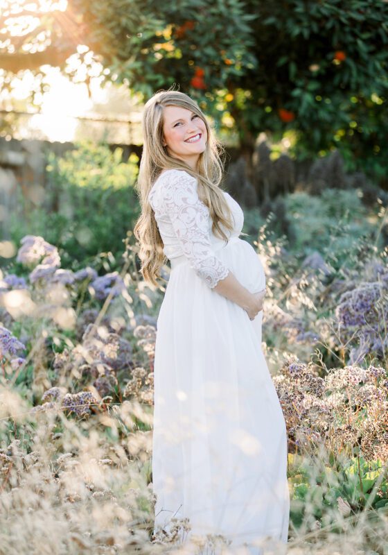 maternity motherhood photo session in Vista with natural light and soft styling