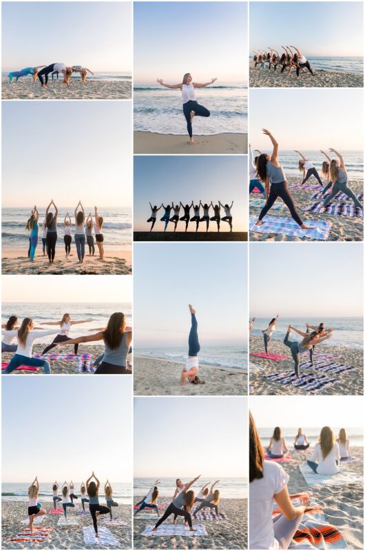 Yoga shoot on the beach in Carlsbad