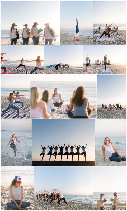 Collage of yoga photo ideas